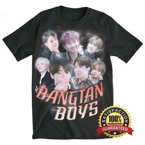 Bangtan Boys Black Unisex T-Shirt, BTS Short Sleeves, Gift For Army, BTS Shirts